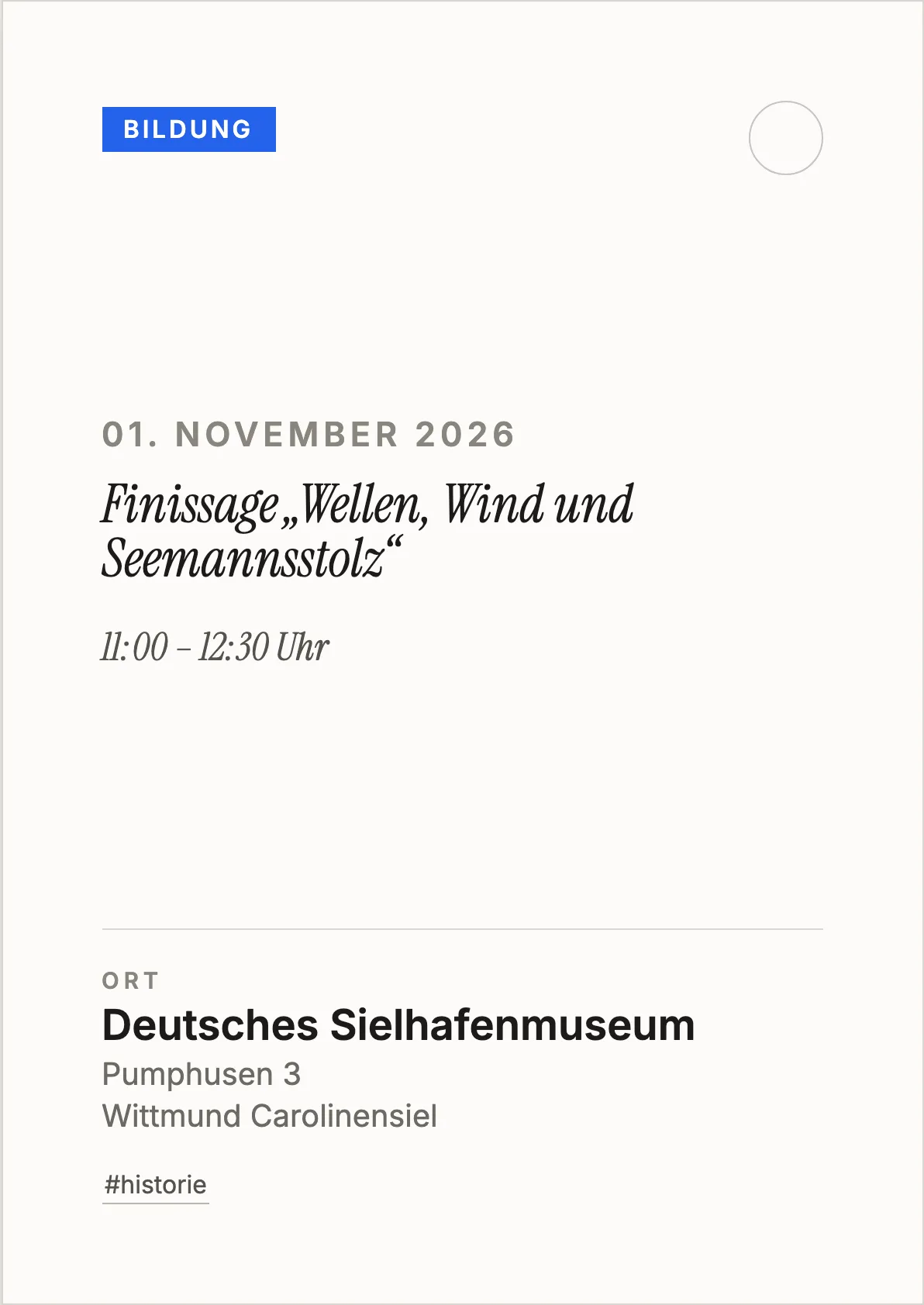 Veranstaltungsflyer