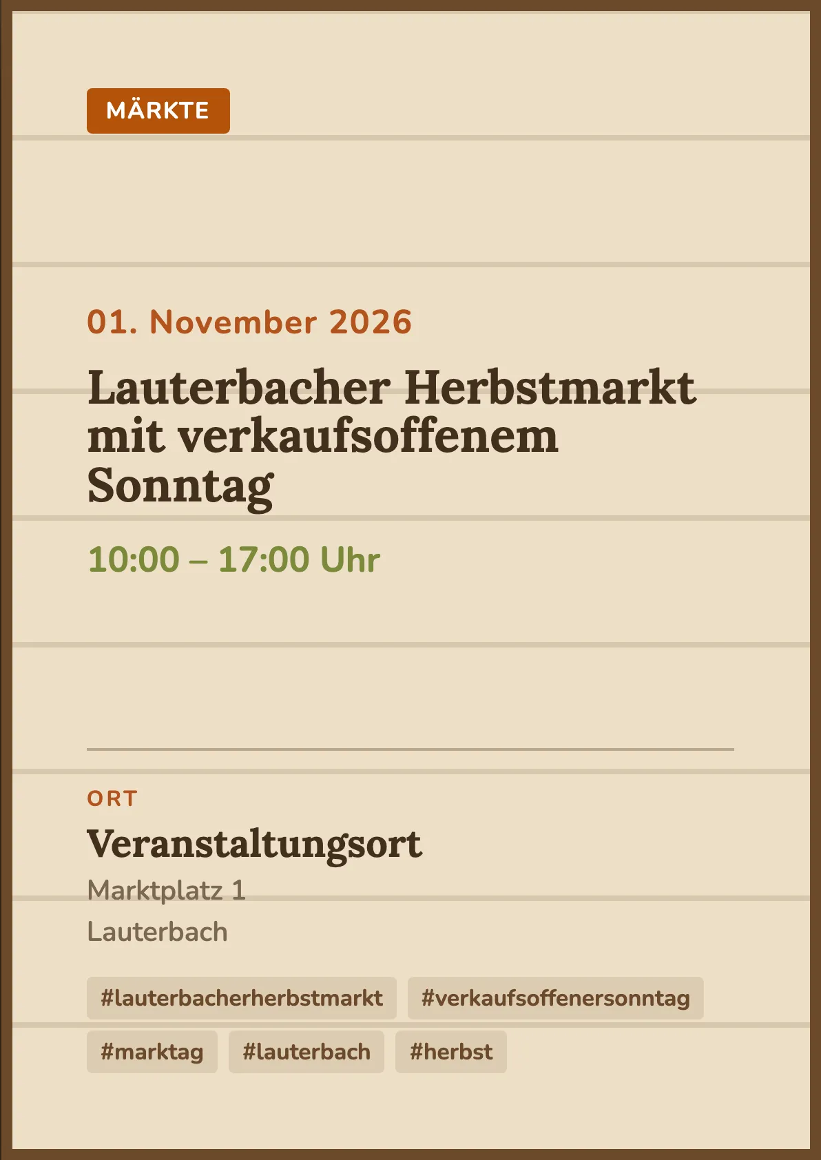 Veranstaltungsflyer