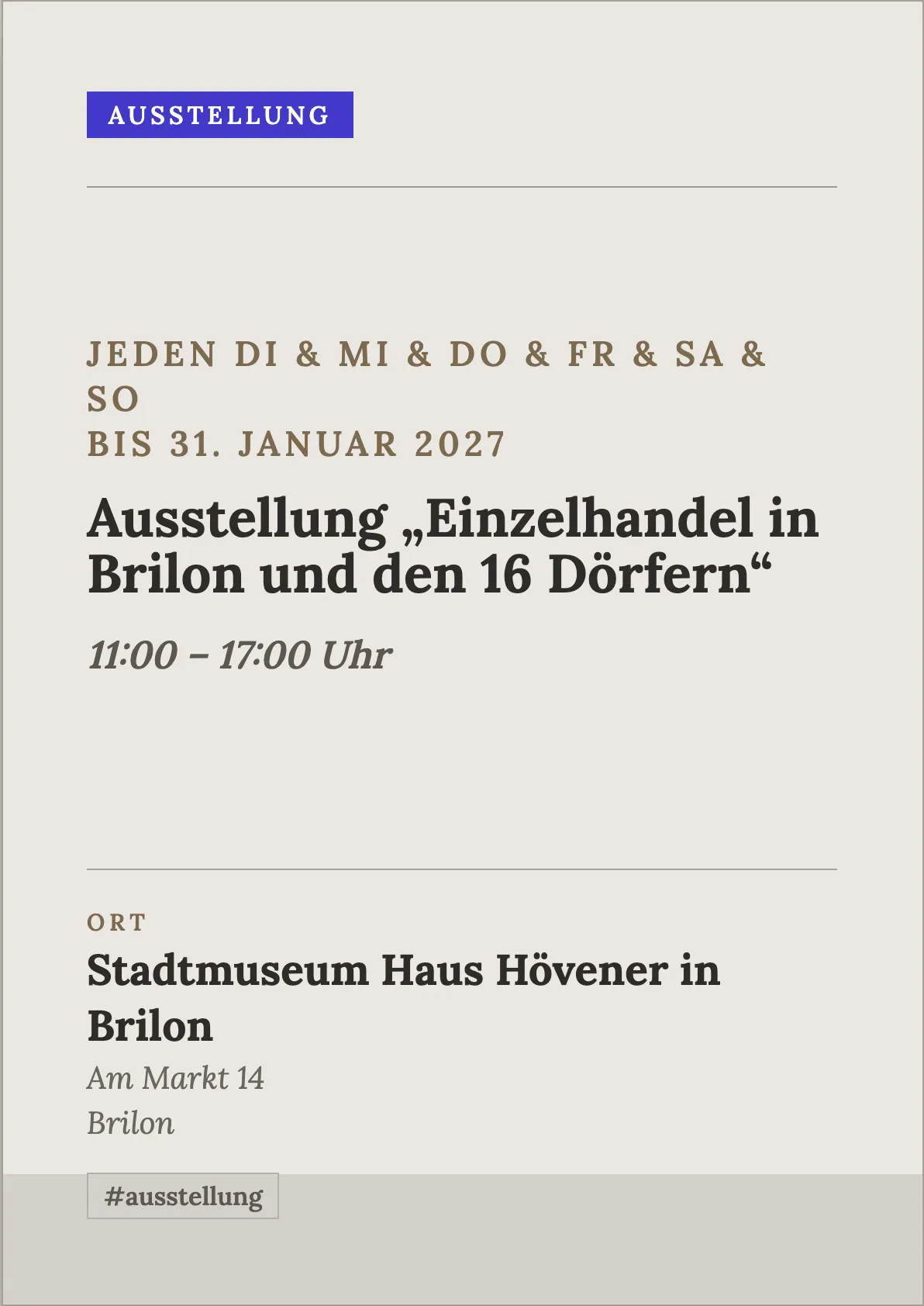 Veranstaltungsflyer