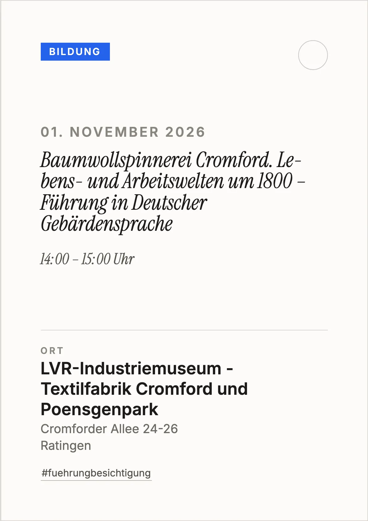 Veranstaltungsflyer