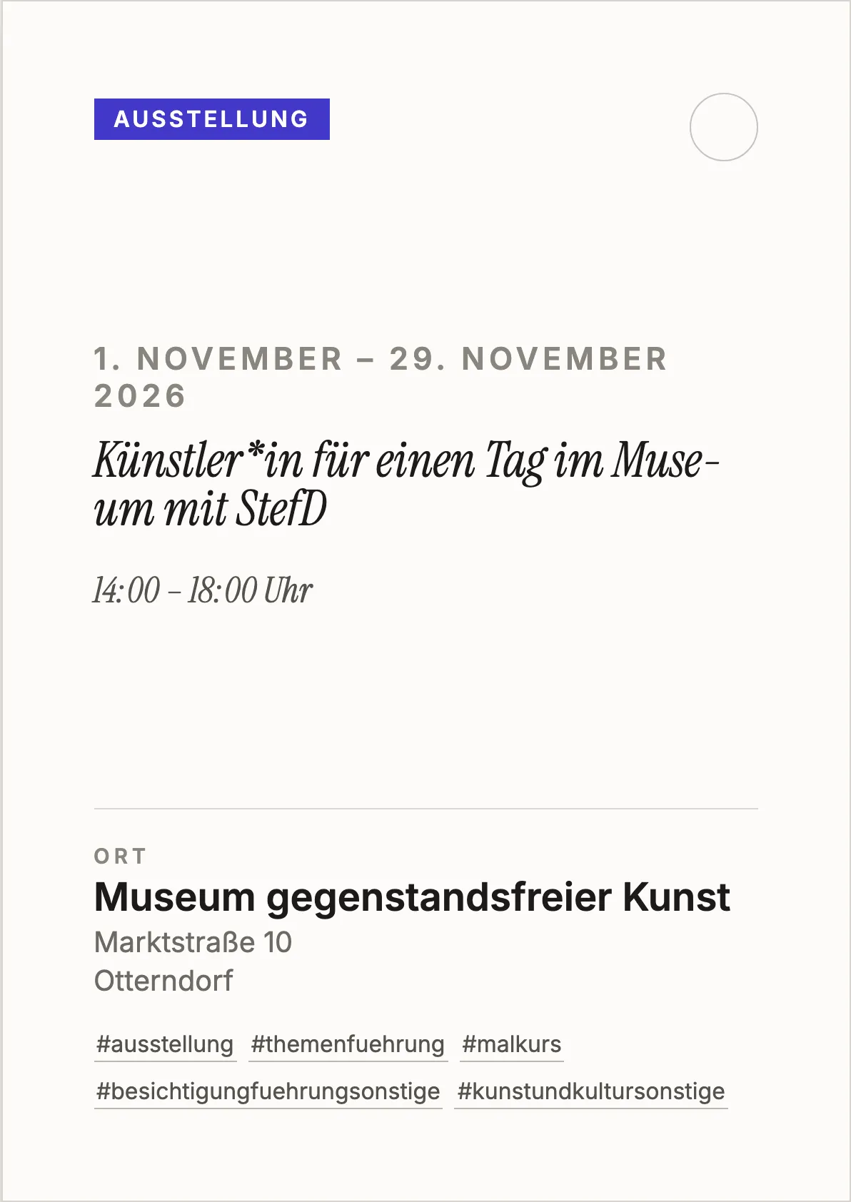 Veranstaltungsflyer