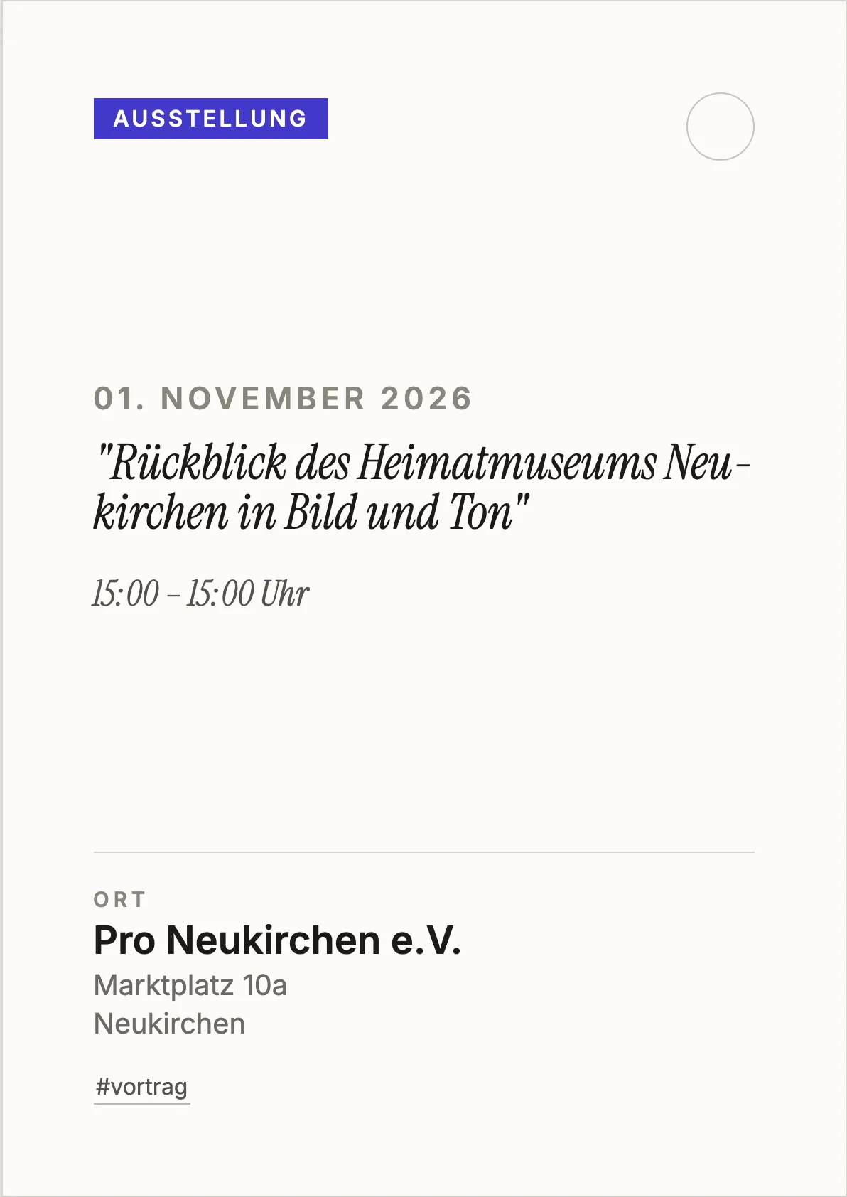 Veranstaltungsflyer