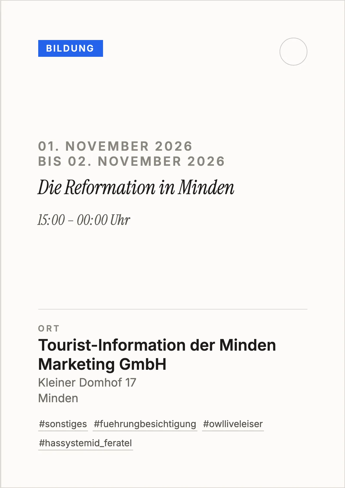 Veranstaltungsflyer