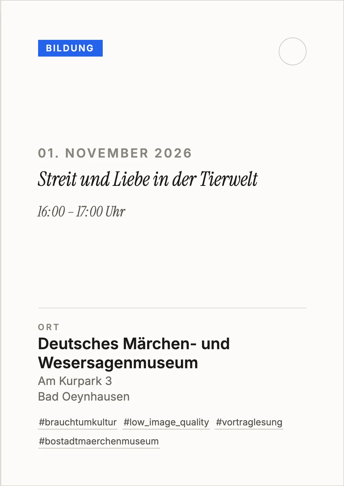 Veranstaltungsflyer
