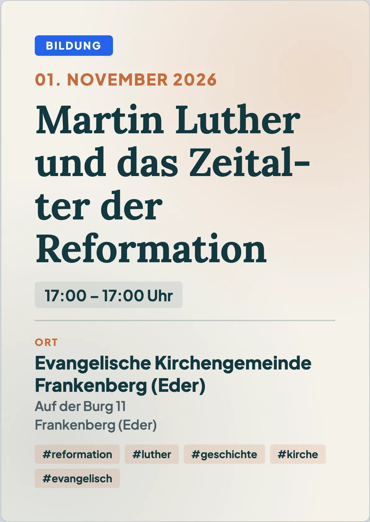 Veranstaltungsflyer