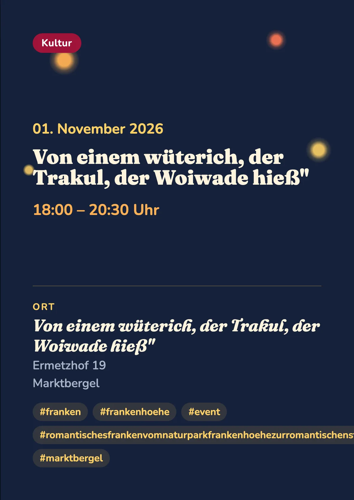 Veranstaltungsflyer
