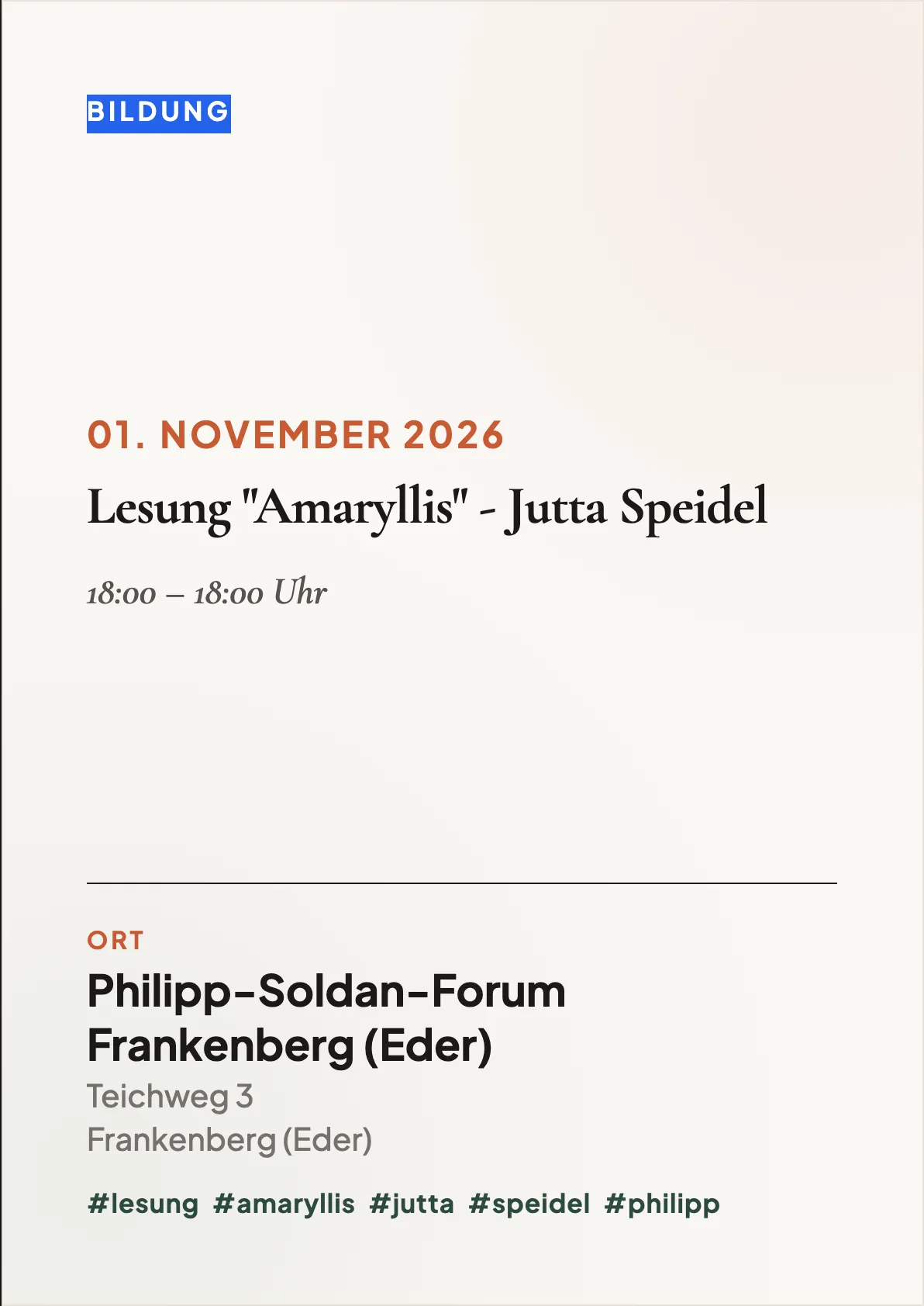 Veranstaltungsflyer