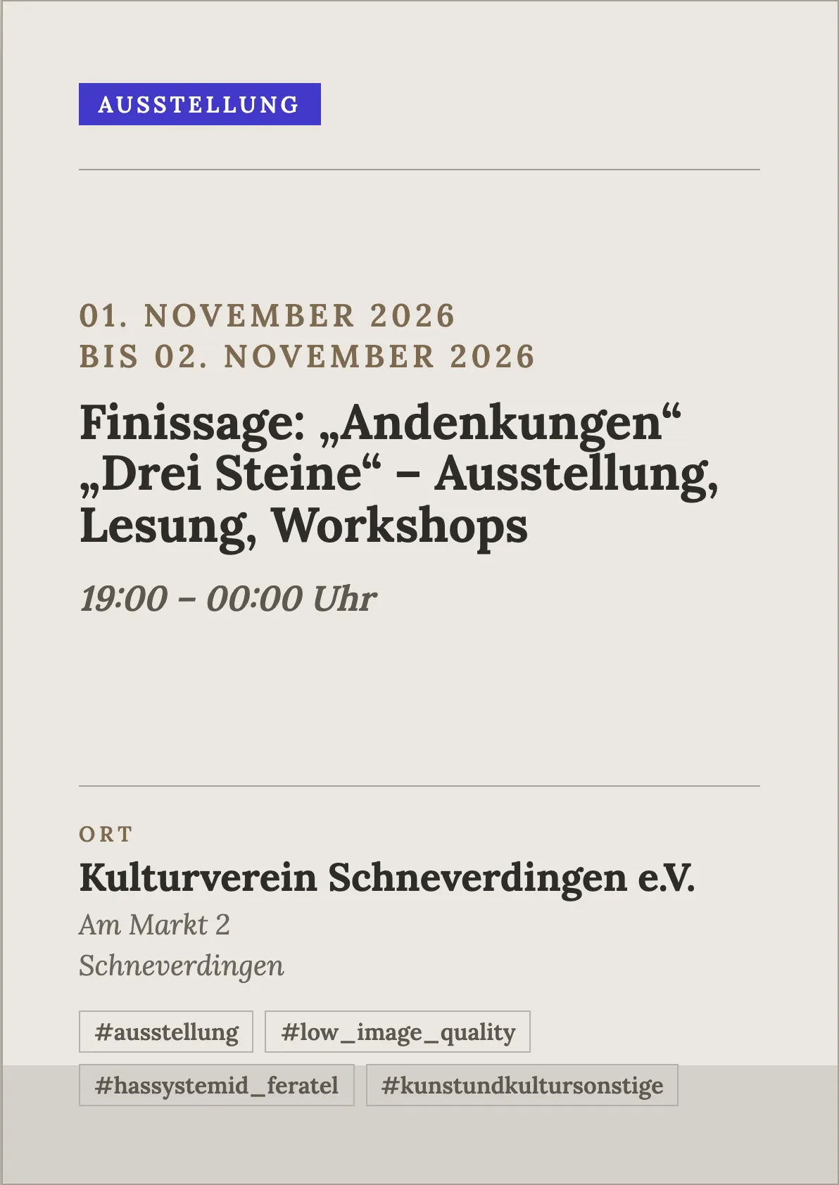 Veranstaltungsflyer