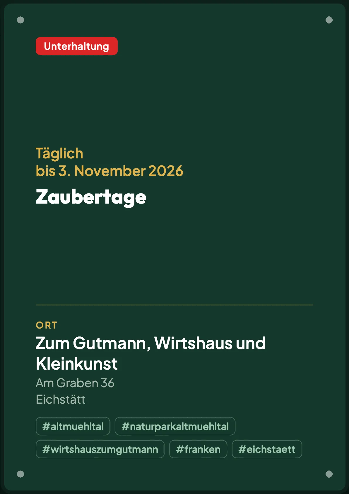 Veranstaltungsflyer