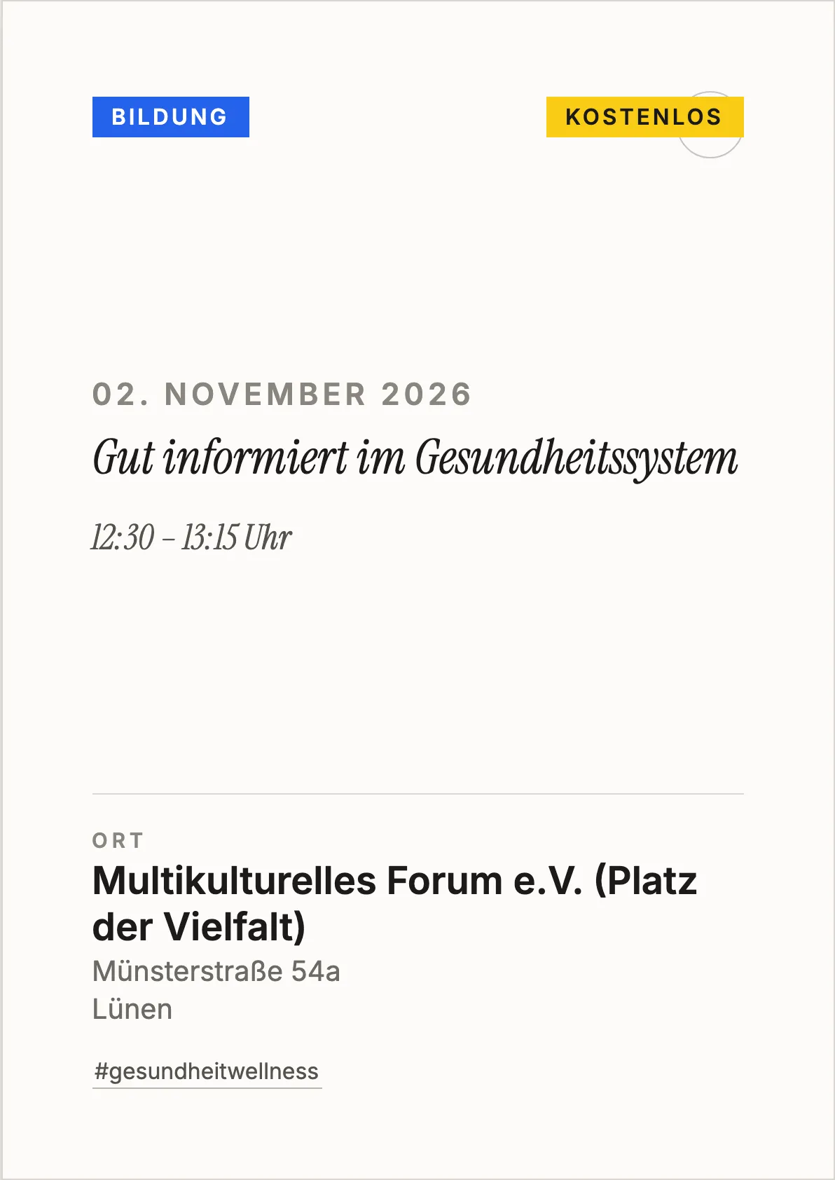 Veranstaltungsflyer