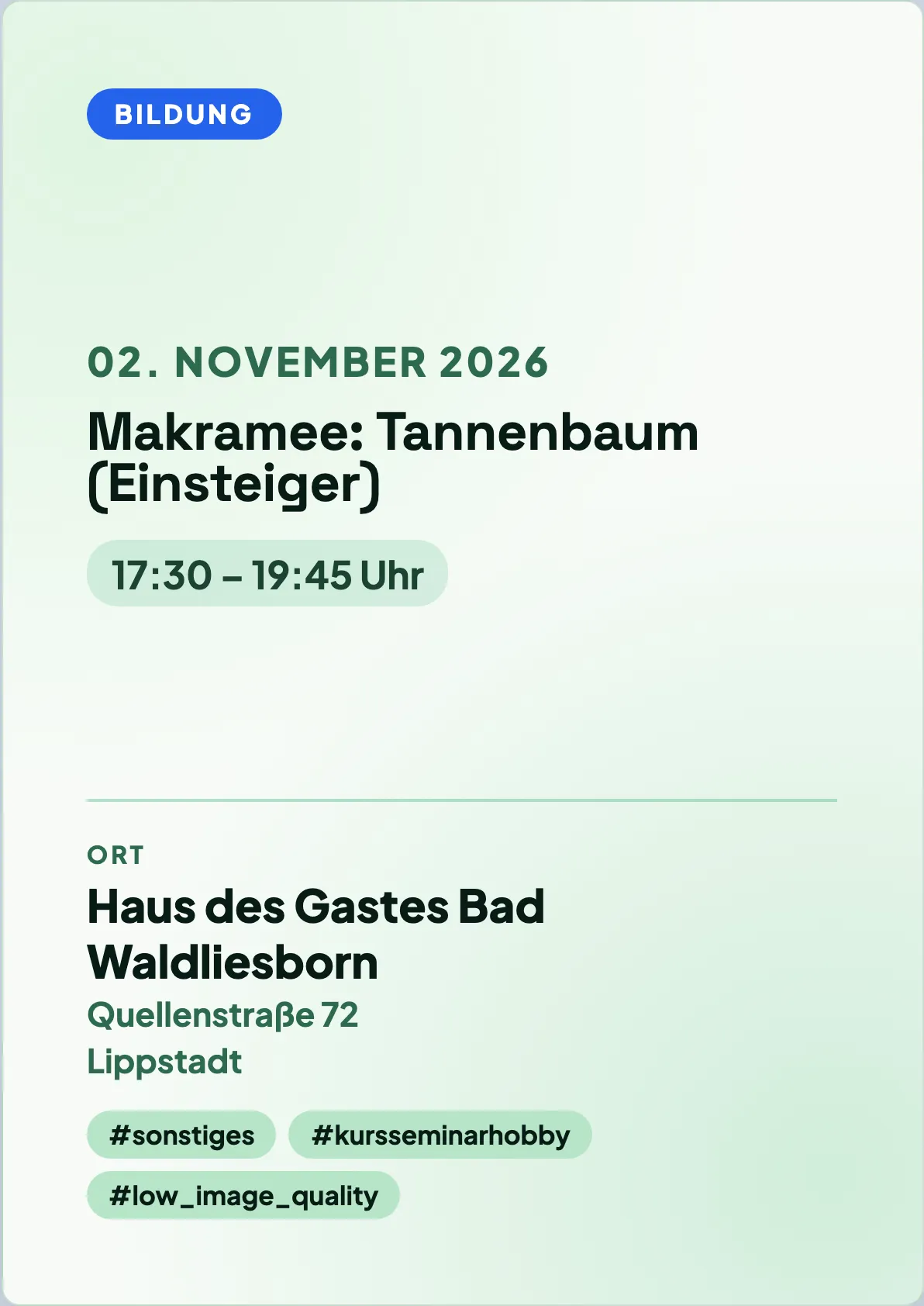 Veranstaltungsflyer