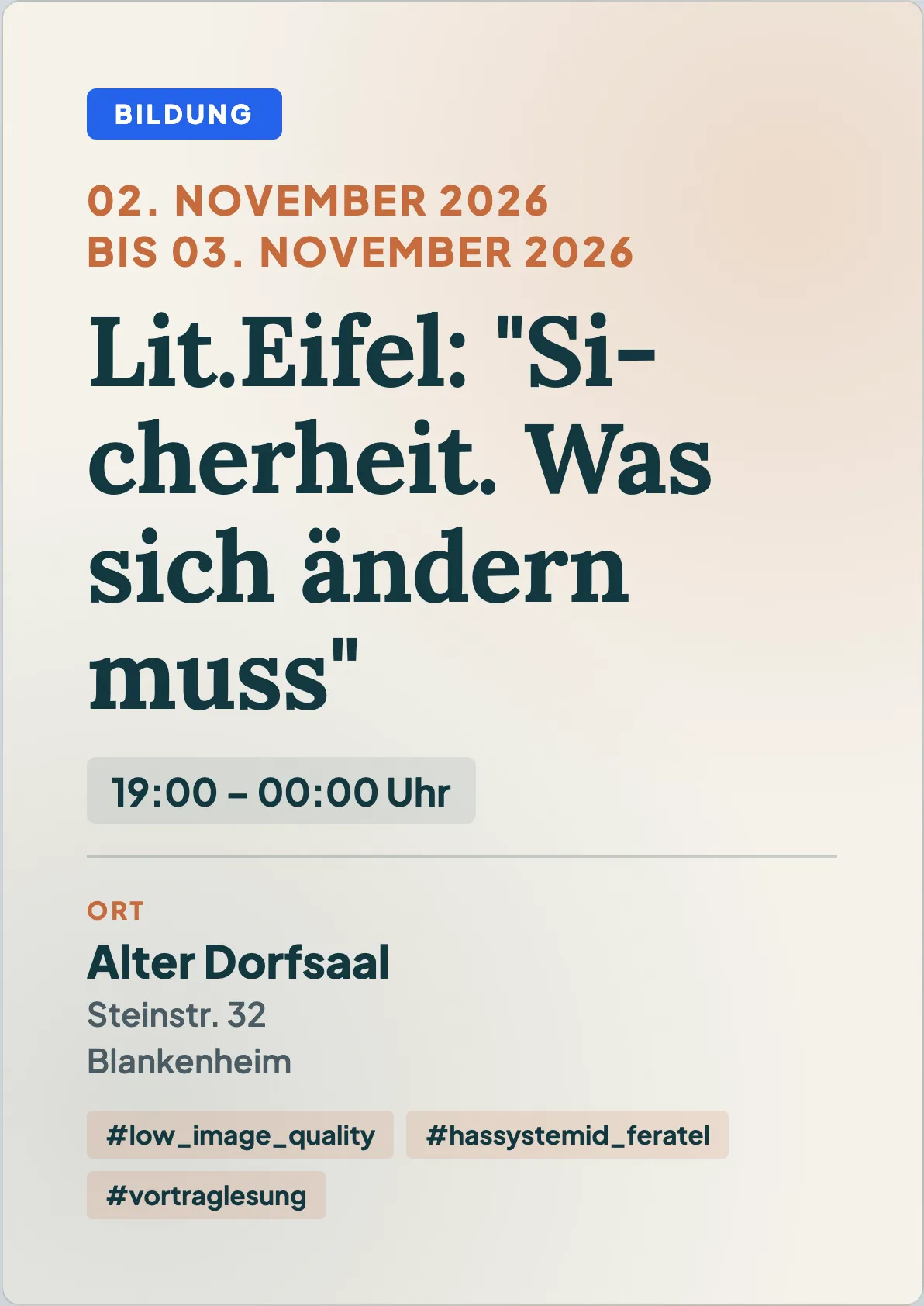 Veranstaltungsflyer