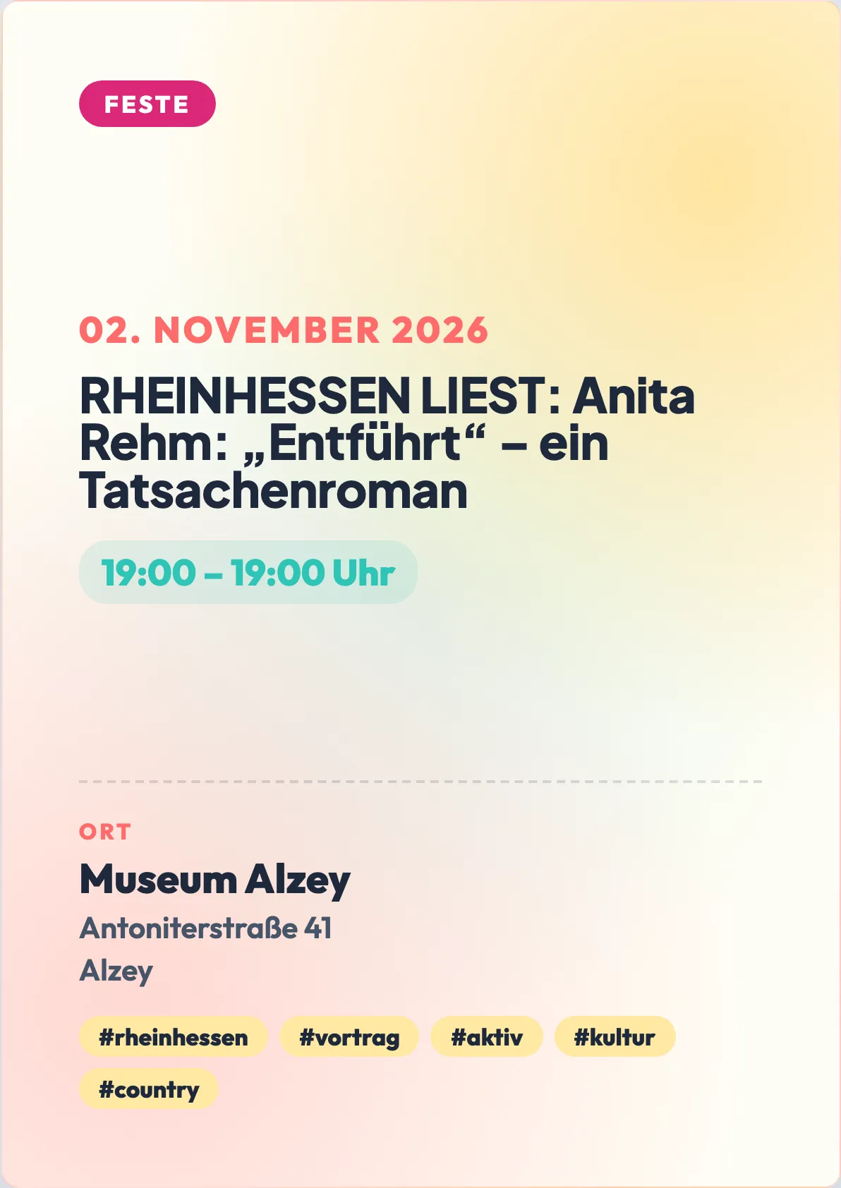 Veranstaltungsflyer