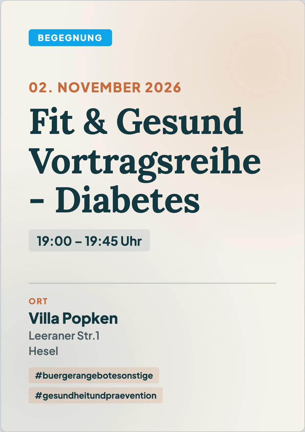 Veranstaltungsflyer