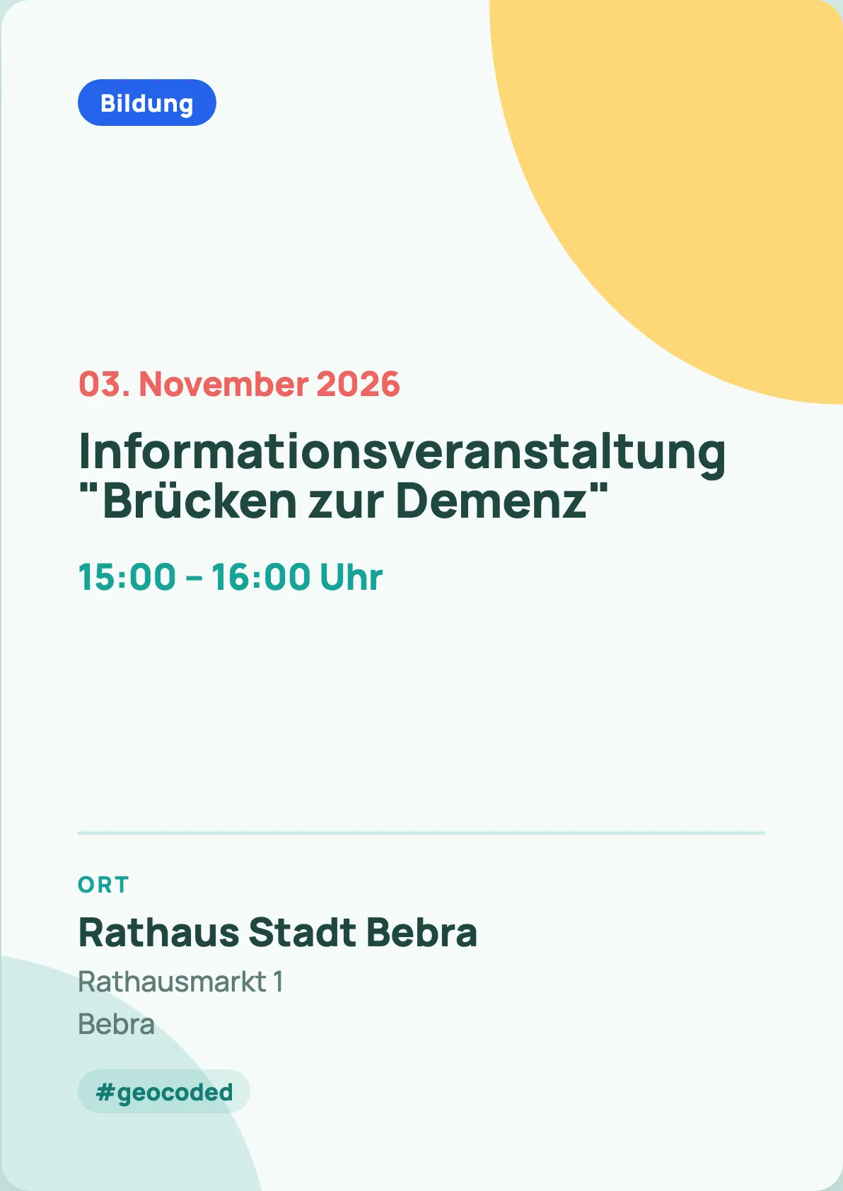 Veranstaltungsflyer