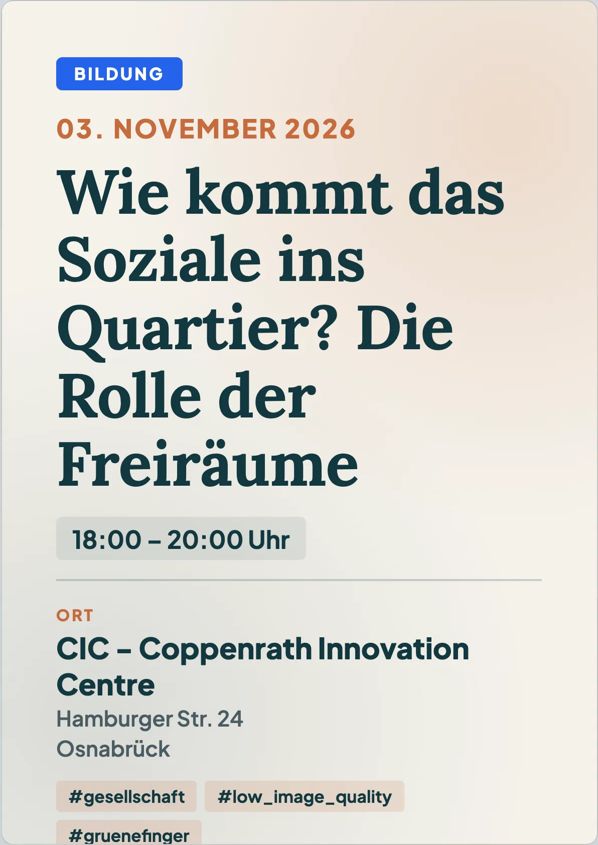 Veranstaltungsflyer
