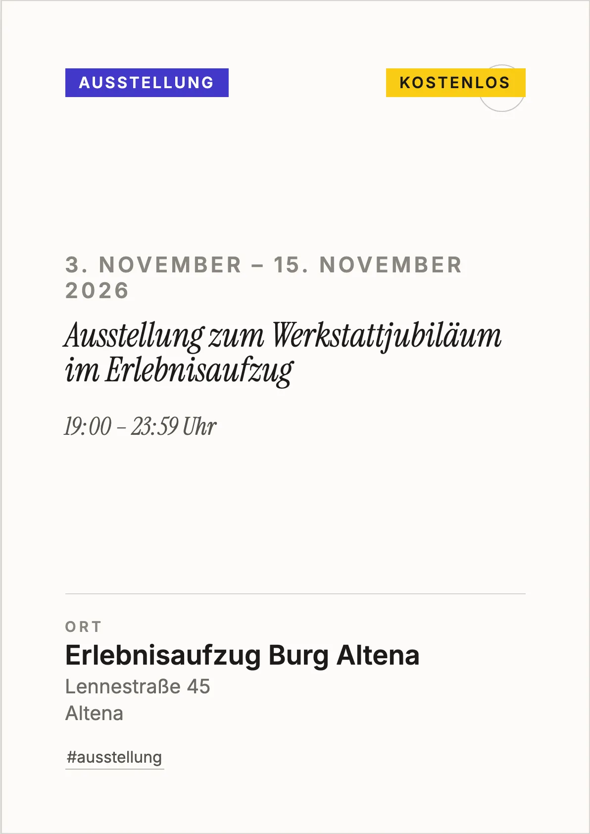 Veranstaltungsflyer