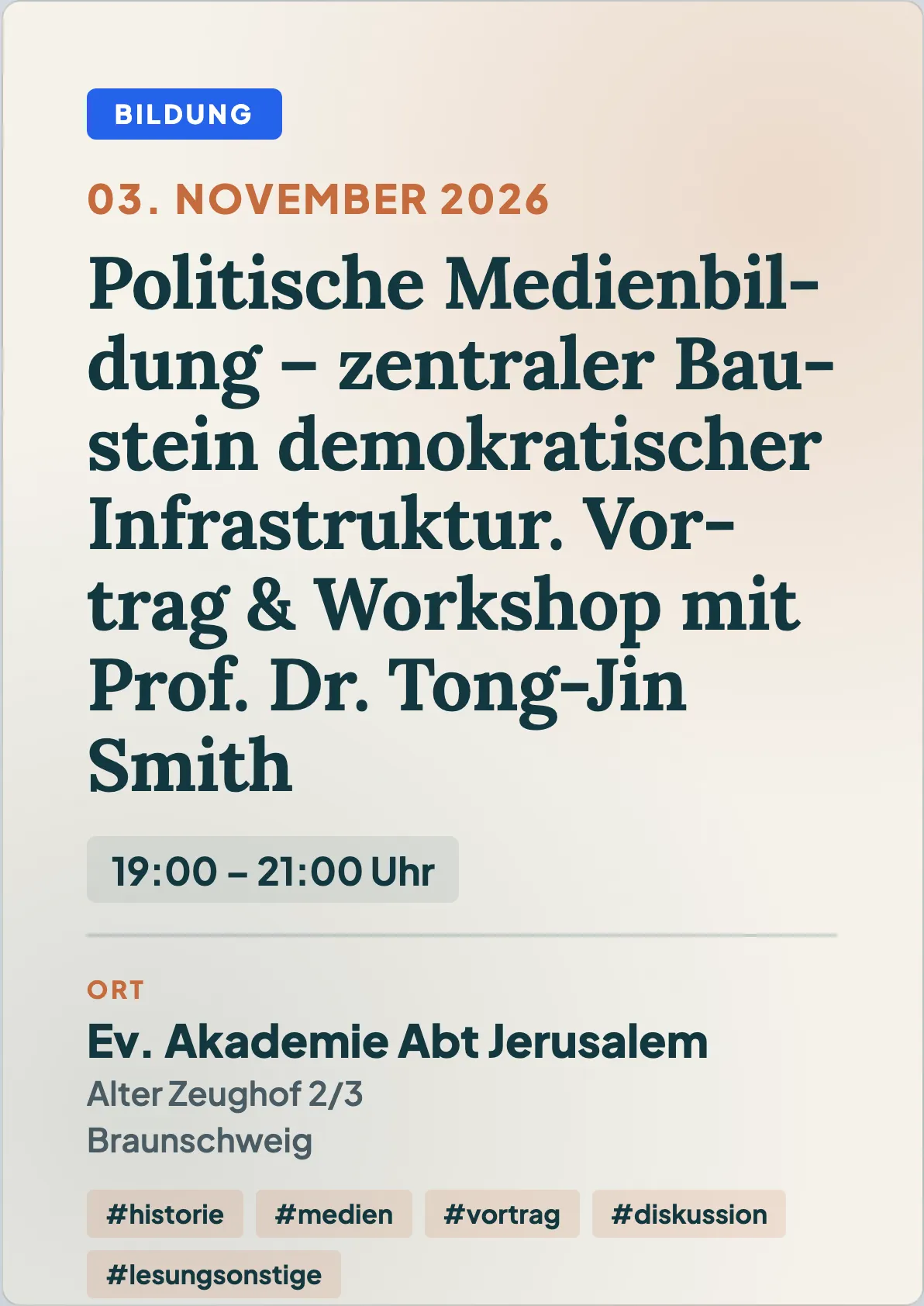 Veranstaltungsflyer