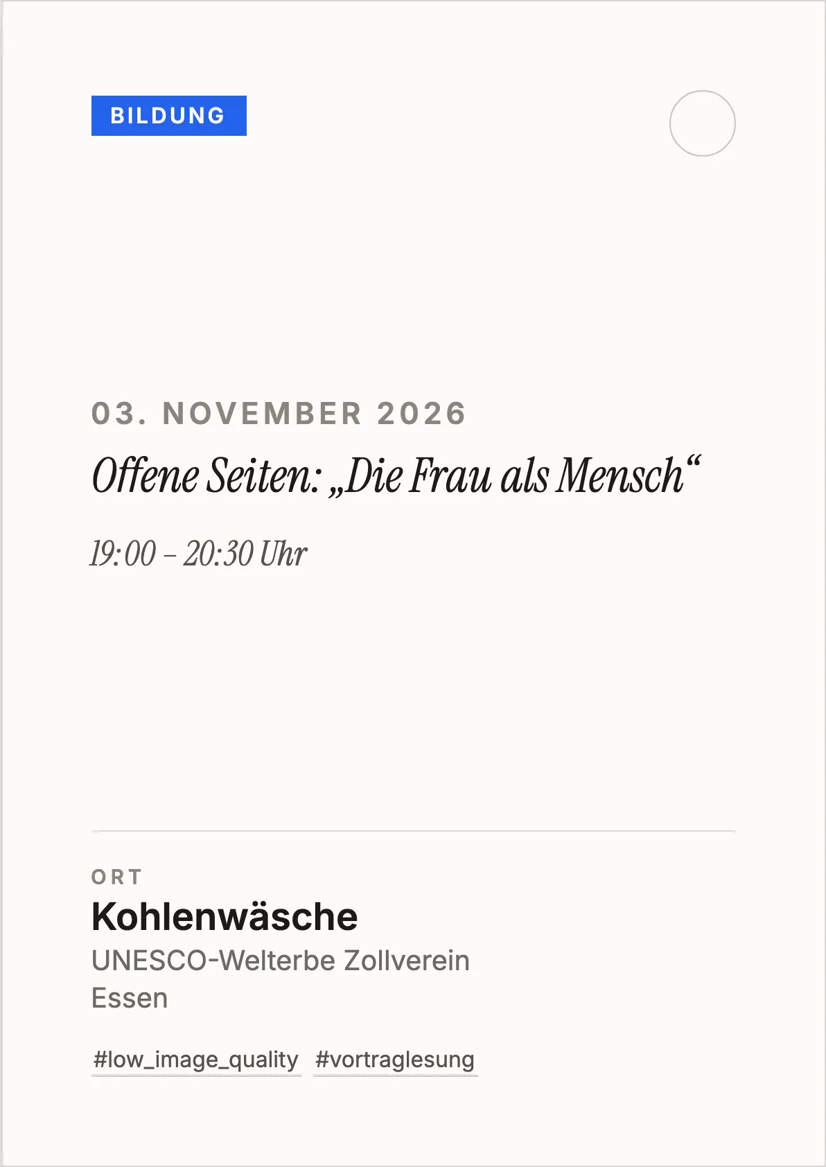 Veranstaltungsflyer