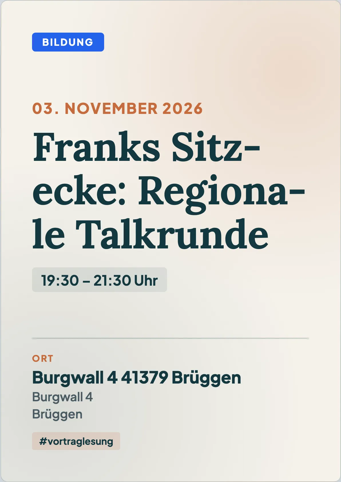 Veranstaltungsflyer