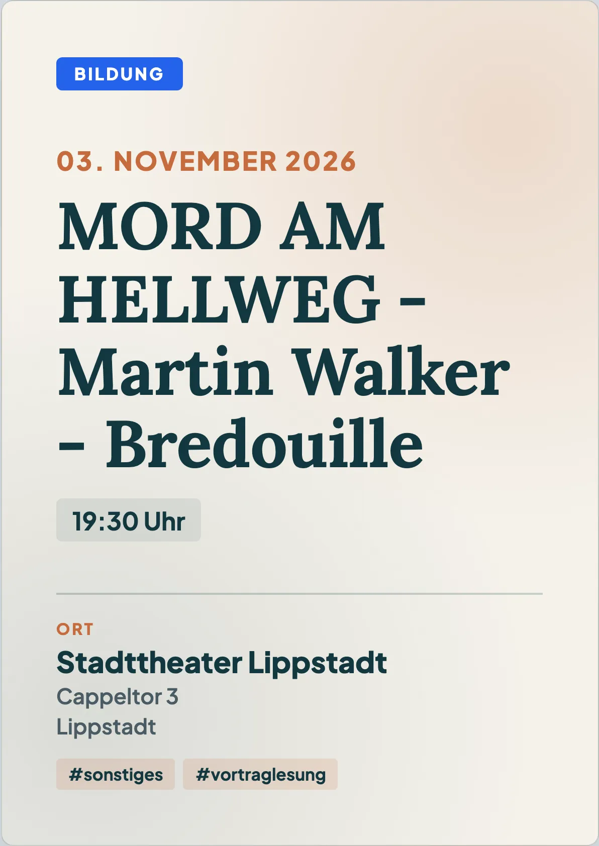 Veranstaltungsflyer