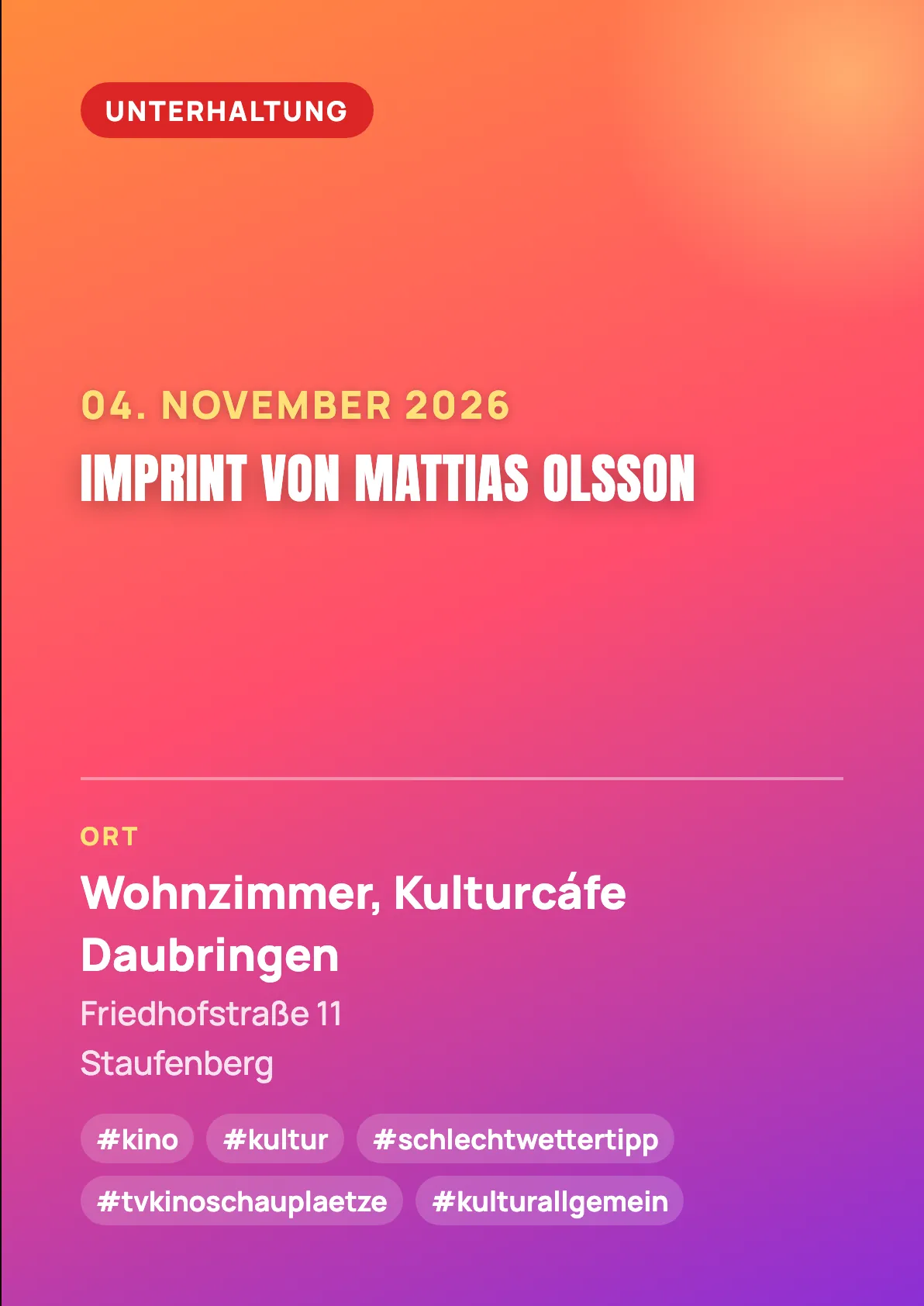 Veranstaltungsflyer