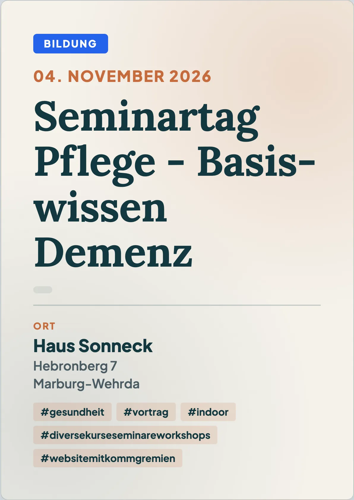 Veranstaltungsflyer