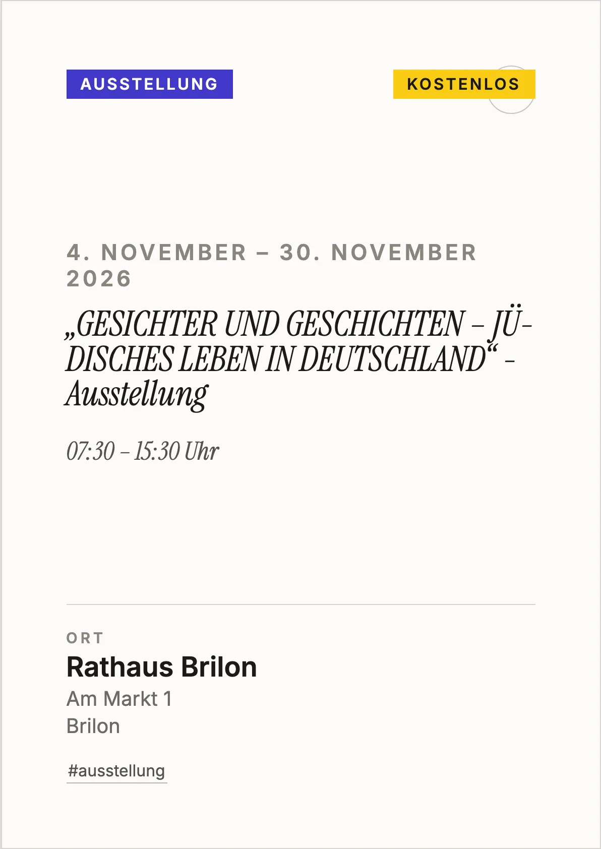 Veranstaltungsflyer
