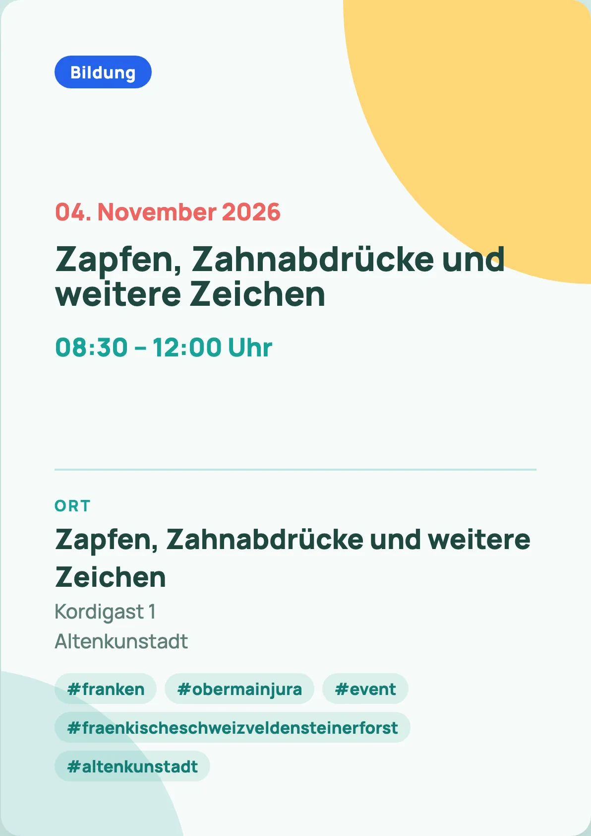 Veranstaltungsflyer