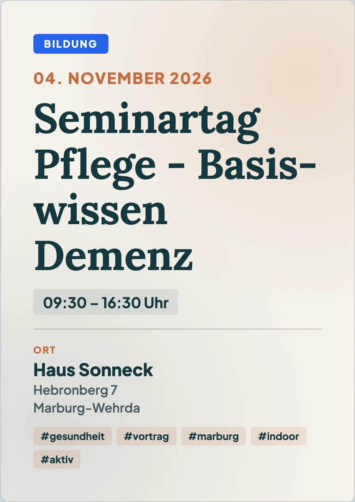 Veranstaltungsflyer