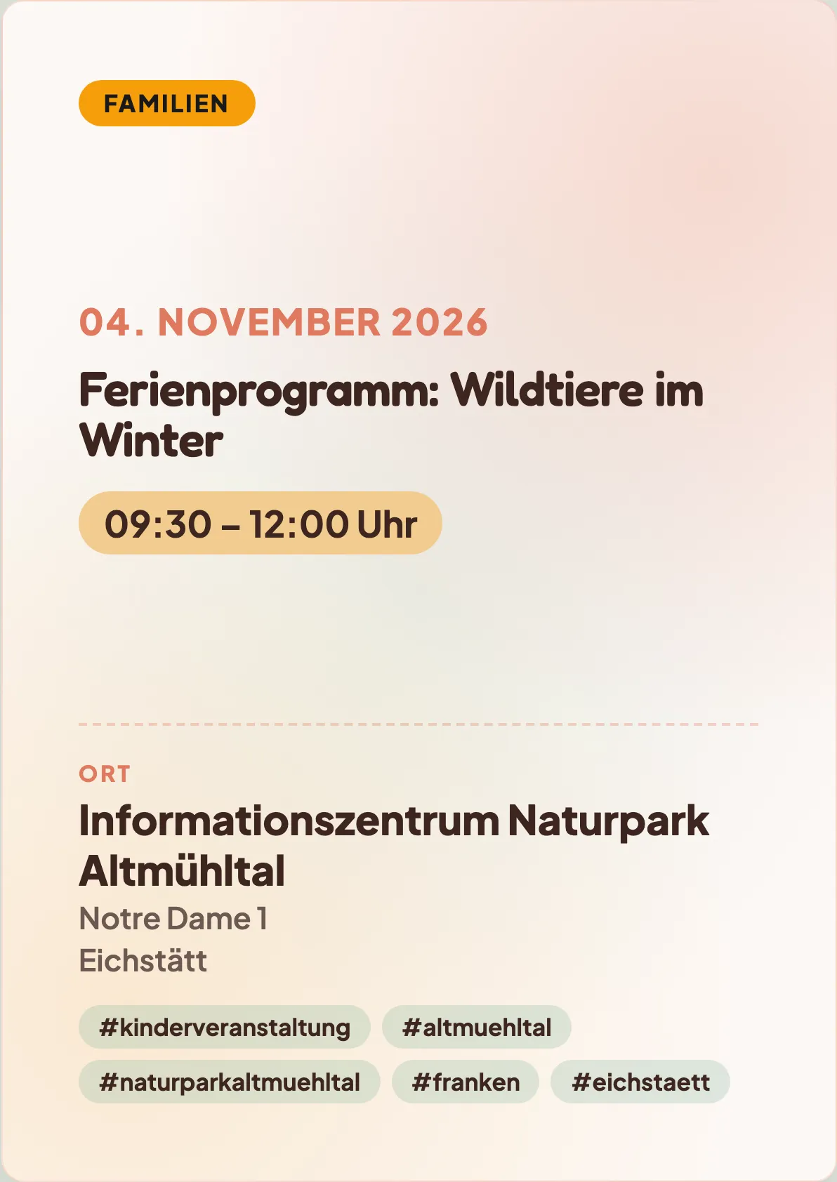 Veranstaltungsflyer