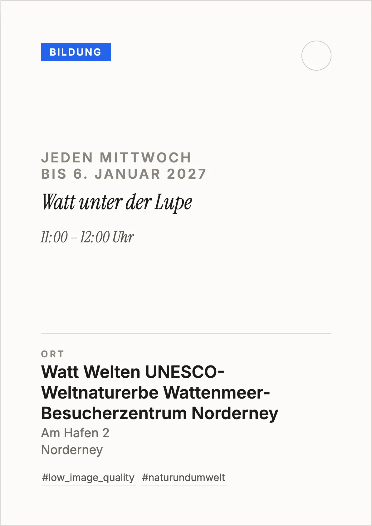 Veranstaltungsflyer