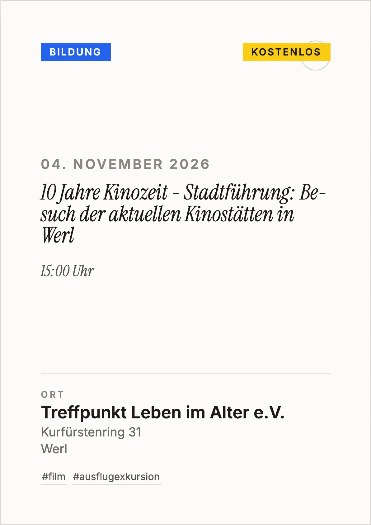 Veranstaltungsflyer
