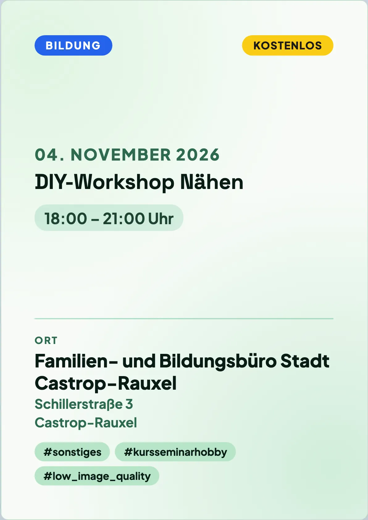 Veranstaltungsflyer