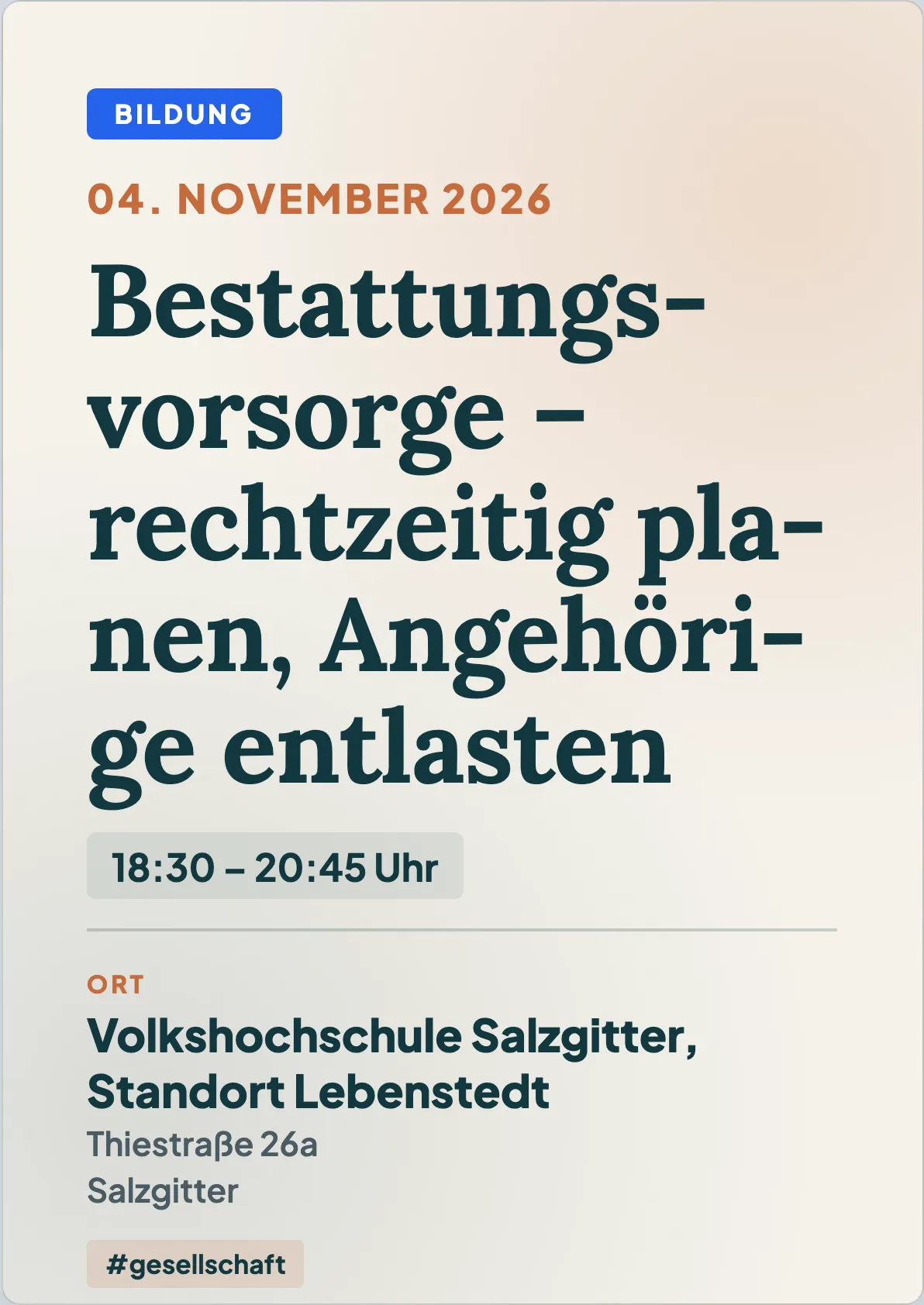 Veranstaltungsflyer