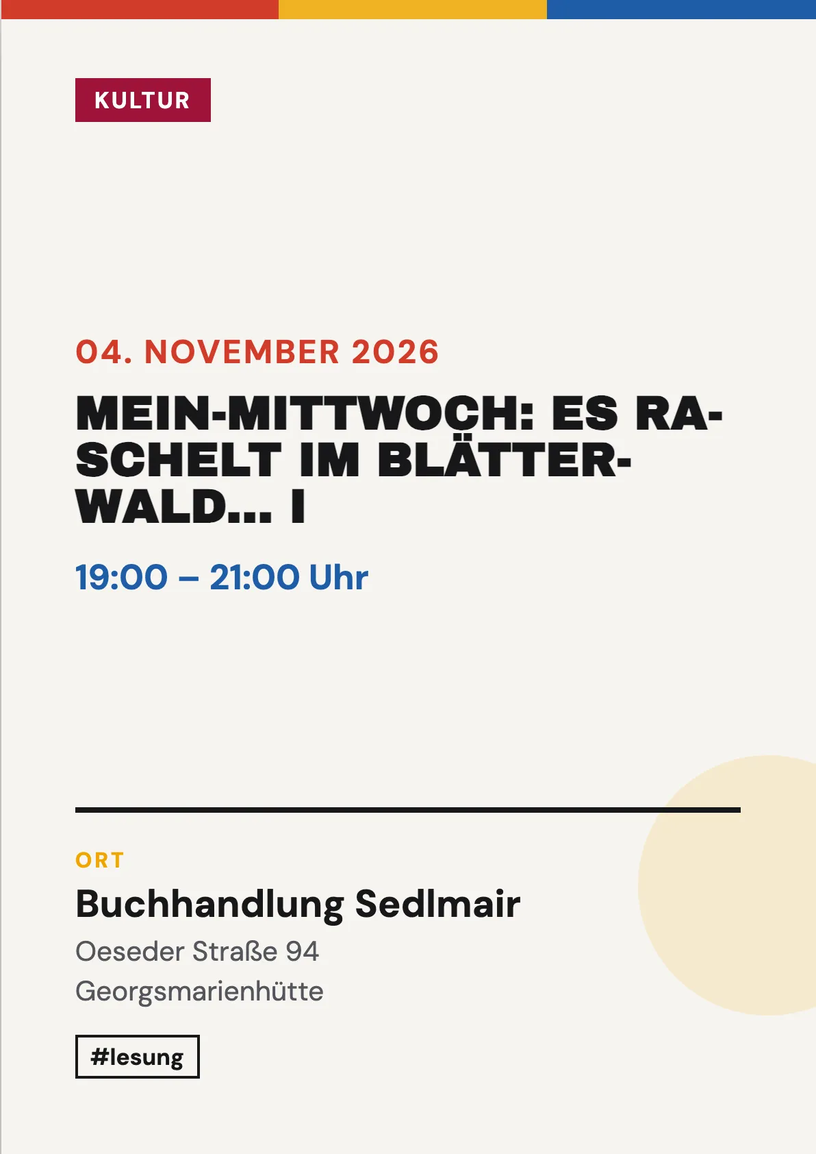 Veranstaltungsflyer