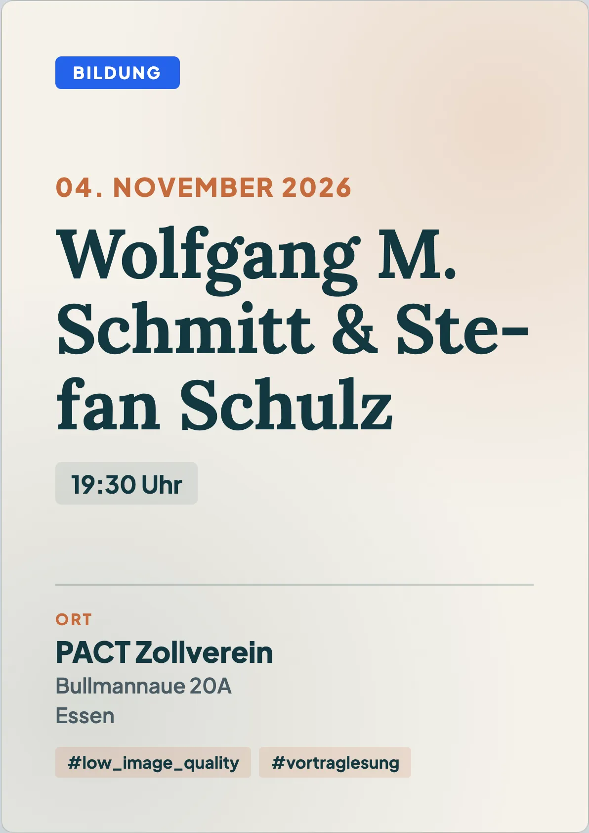 Veranstaltungsflyer