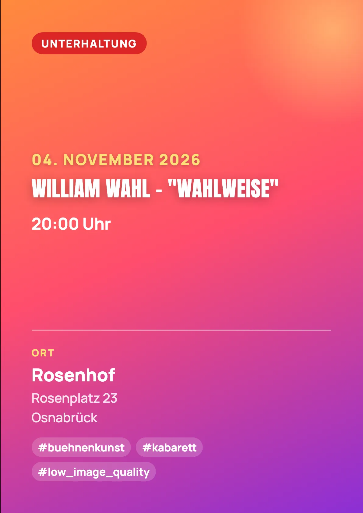 Veranstaltungsflyer