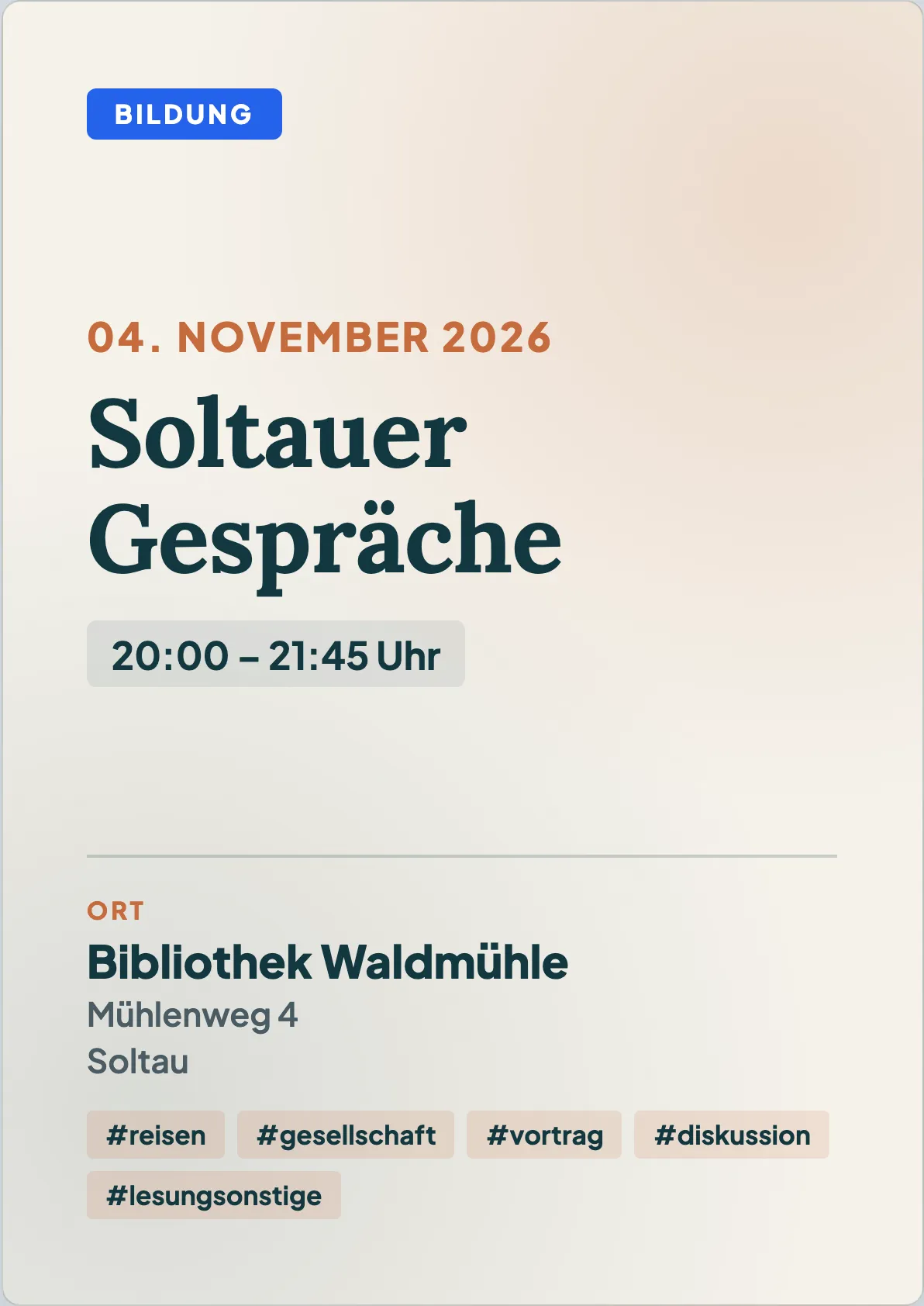 Veranstaltungsflyer