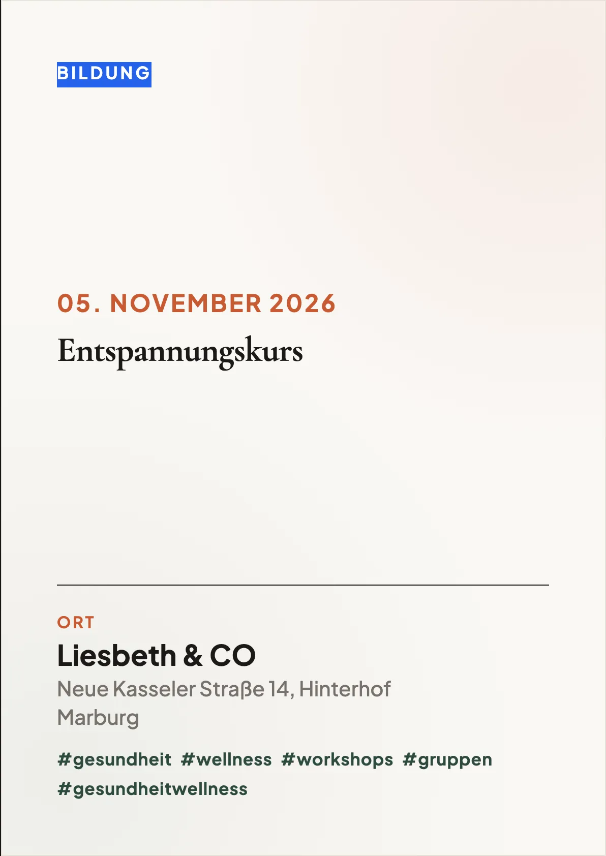 Veranstaltungsflyer