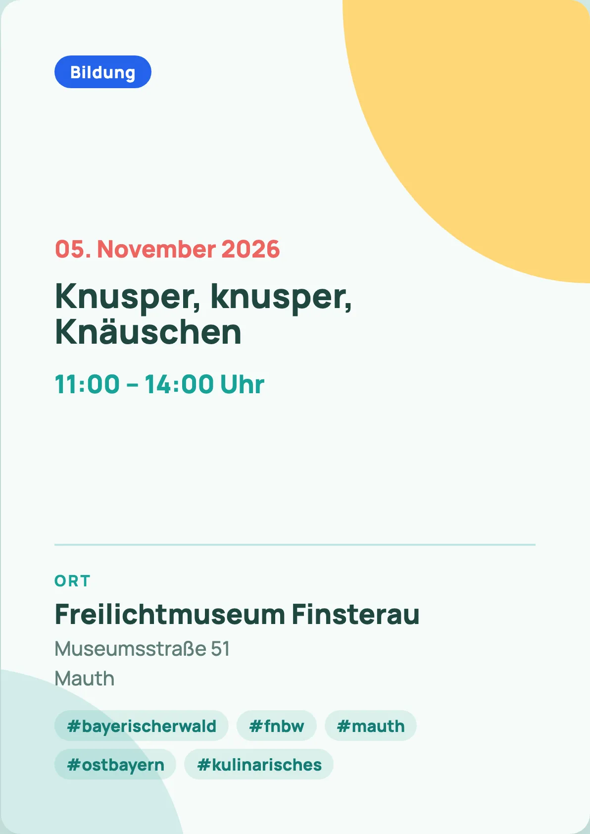 Veranstaltungsflyer