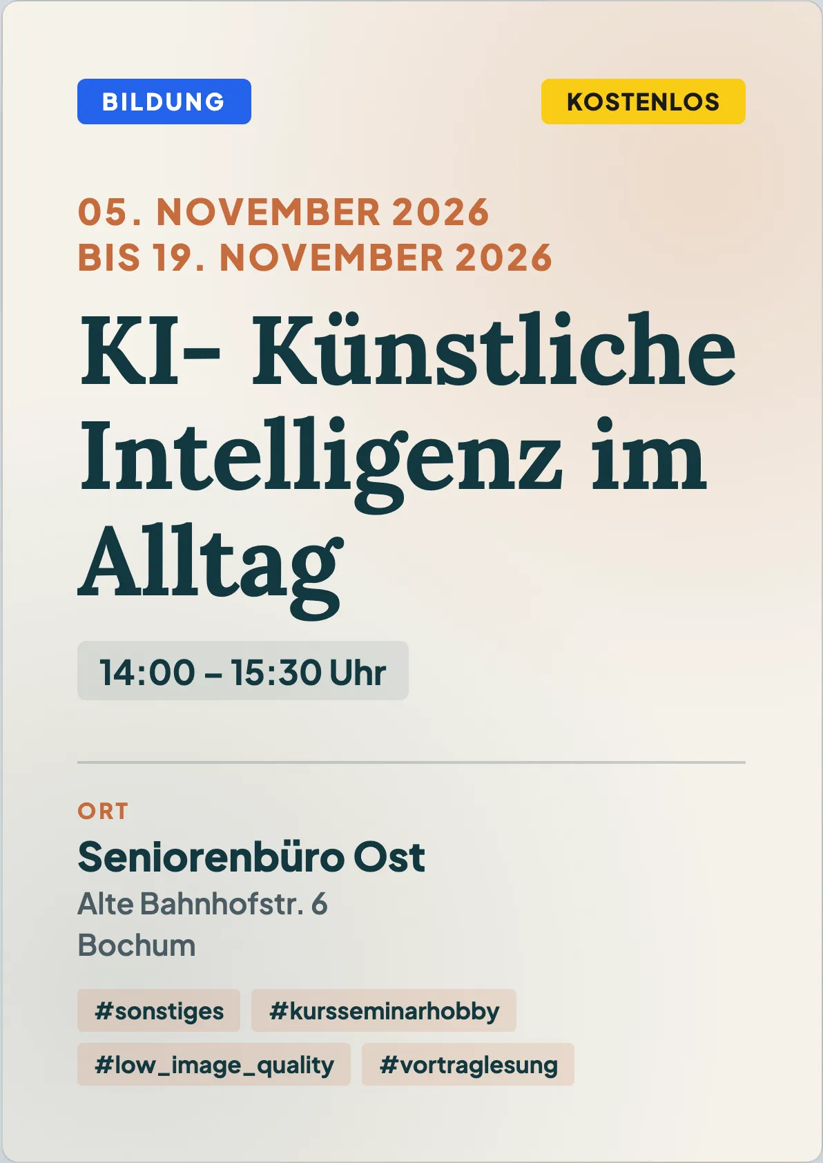 Veranstaltungsflyer