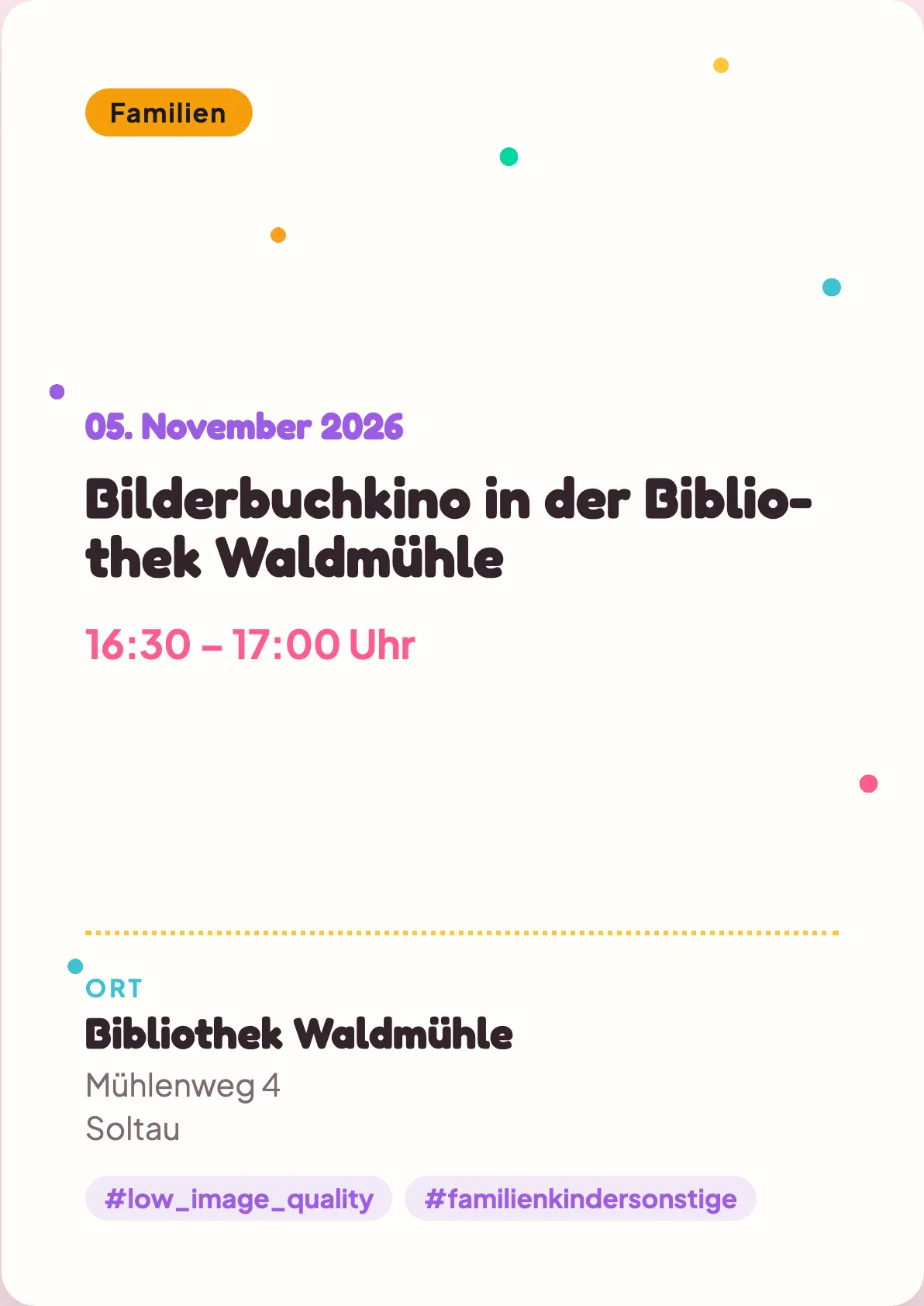 Veranstaltungsflyer