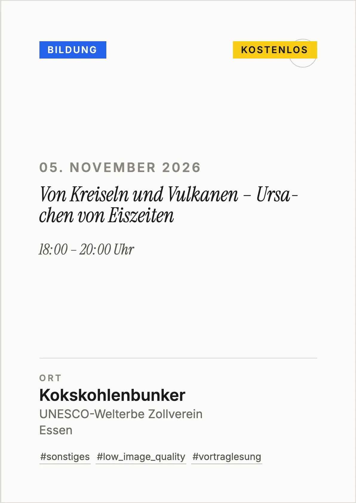 Veranstaltungsflyer