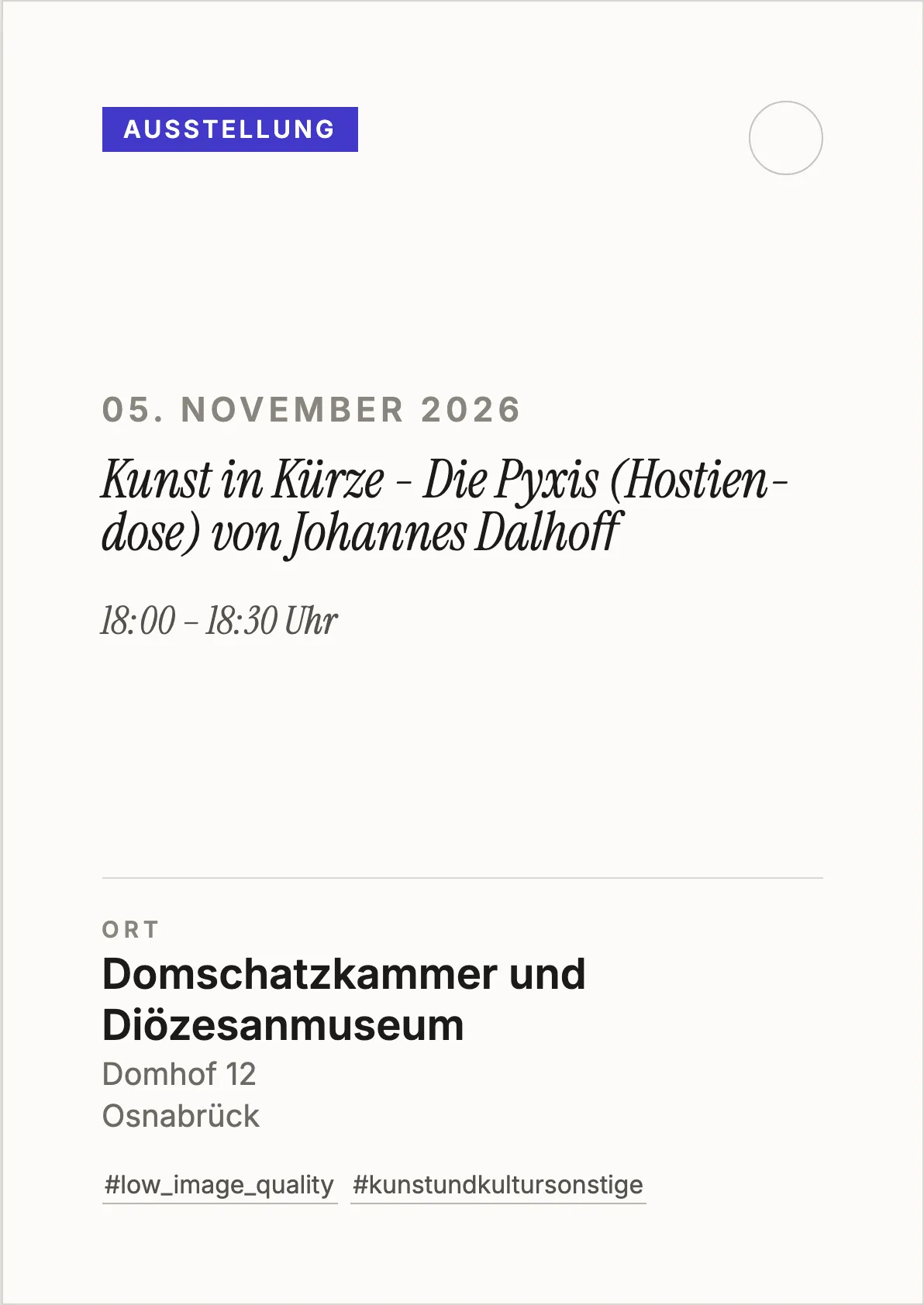 Veranstaltungsflyer