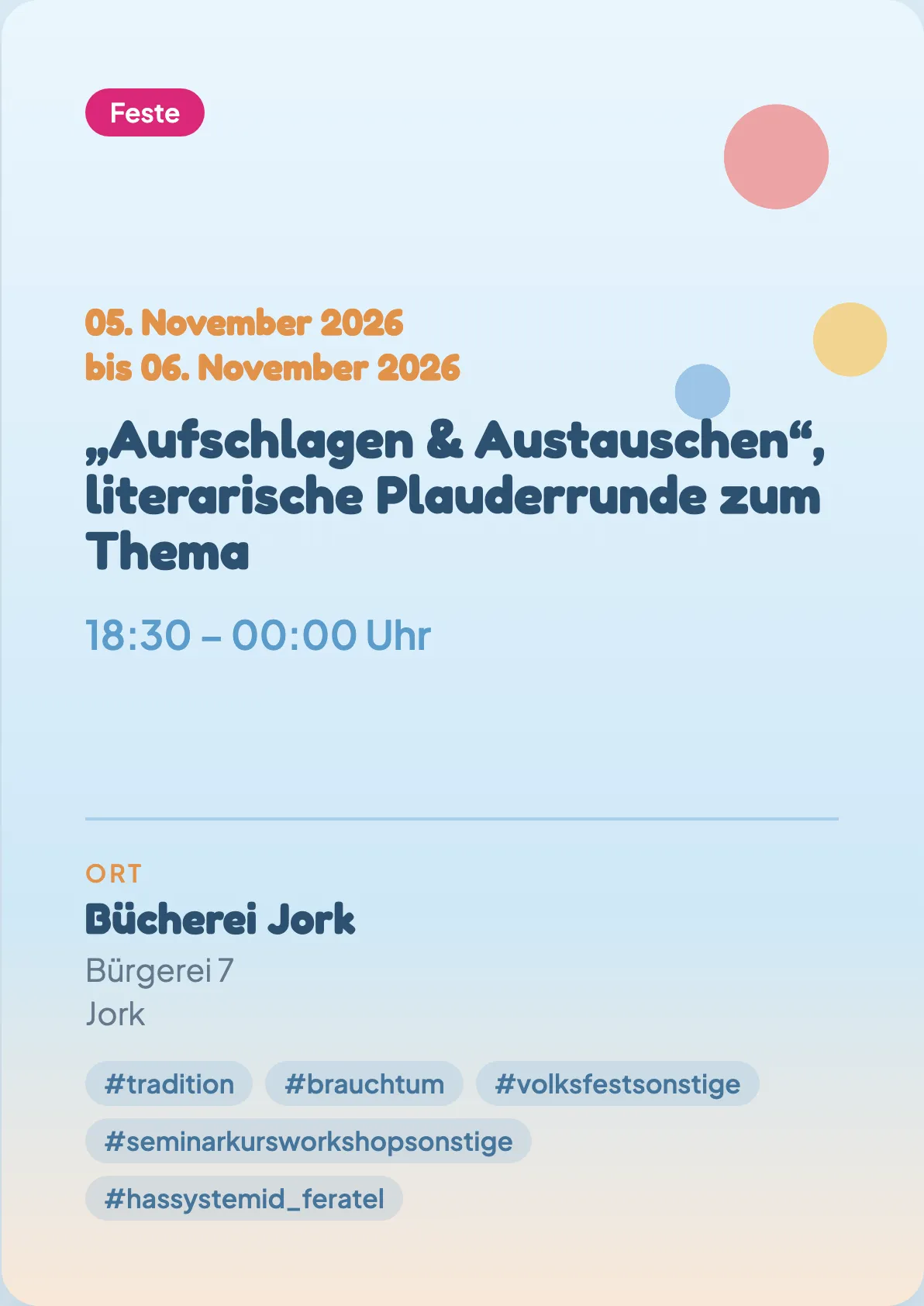Veranstaltungsflyer