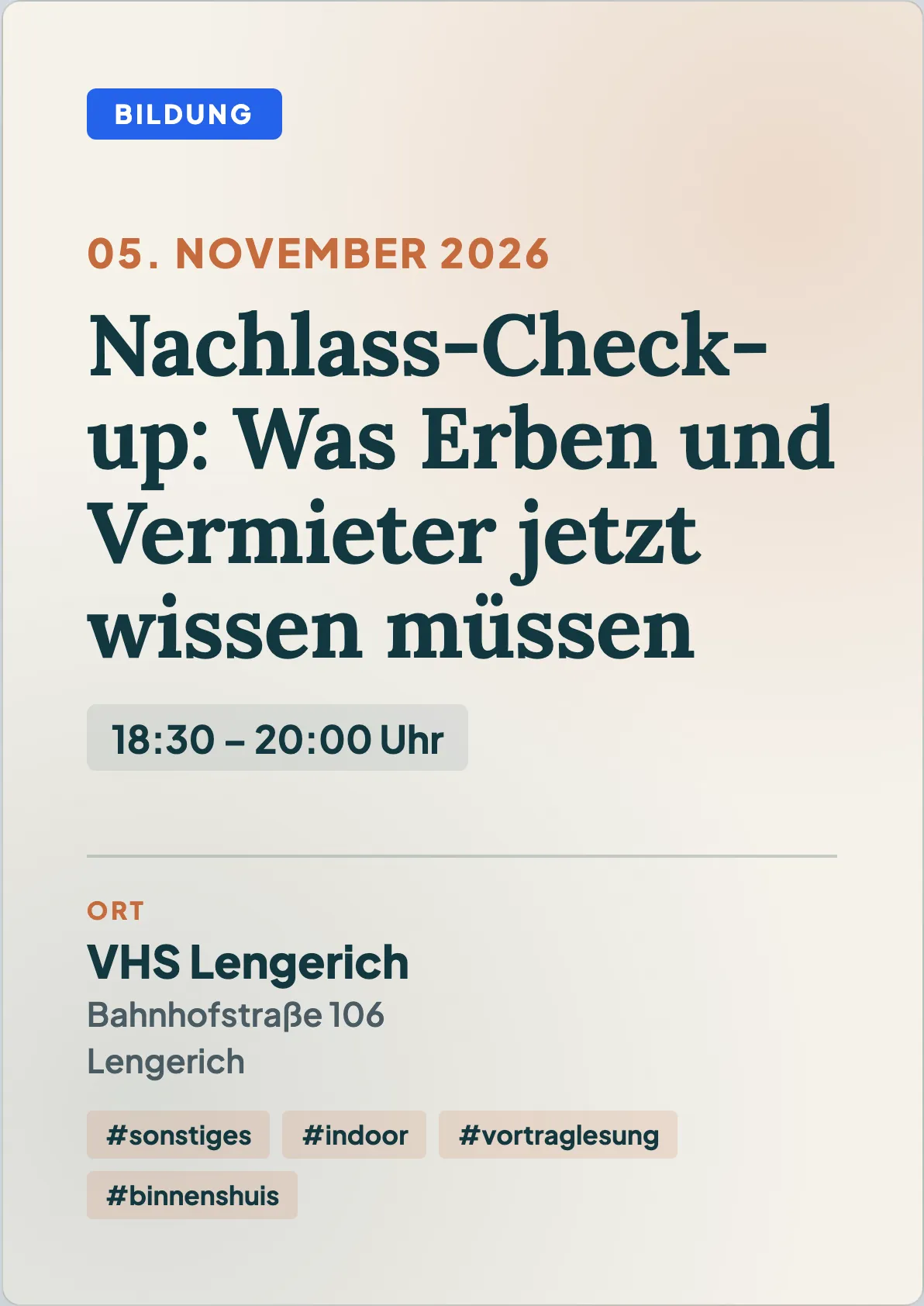 Veranstaltungsflyer