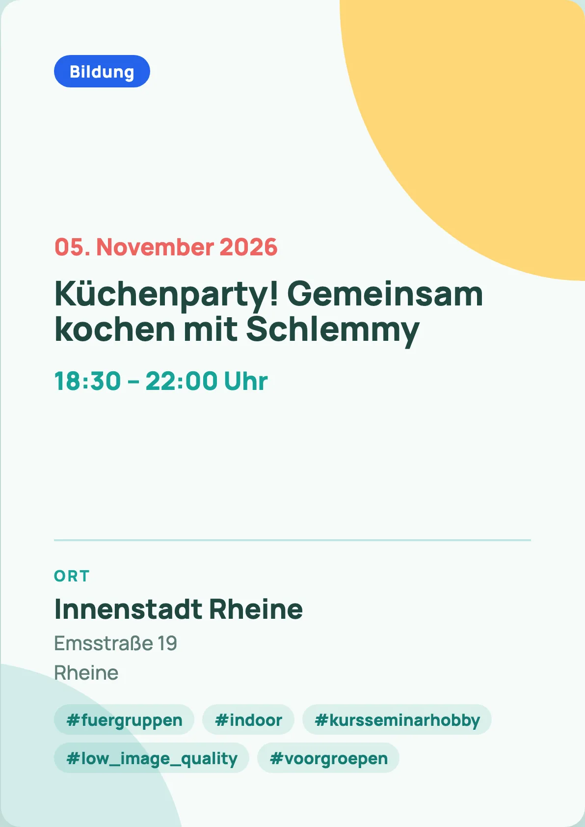 Veranstaltungsflyer