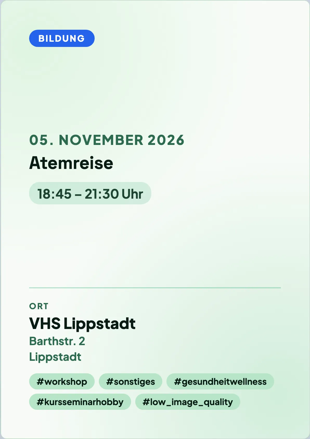 Veranstaltungsflyer