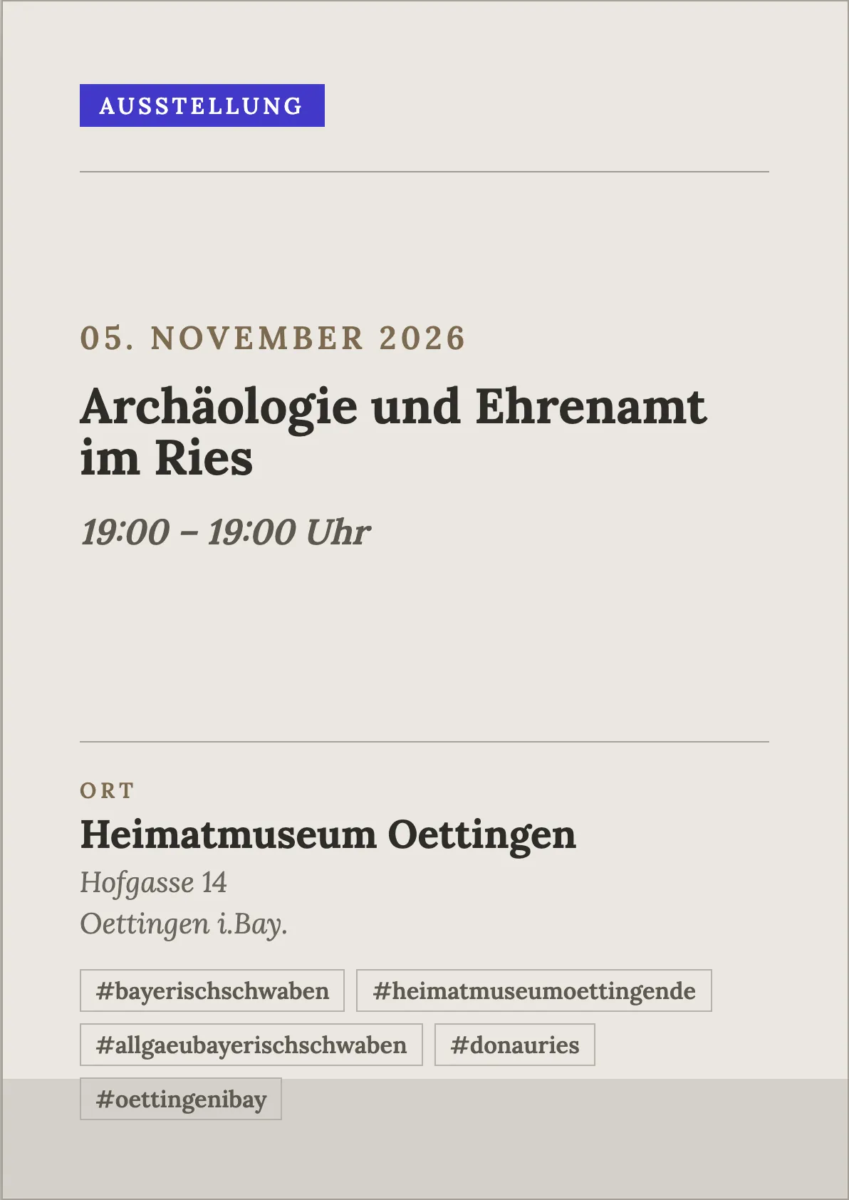 Veranstaltungsflyer